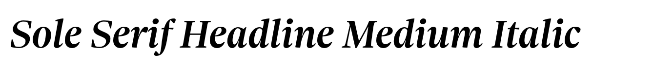 Sole Serif Headline Medium Italic image